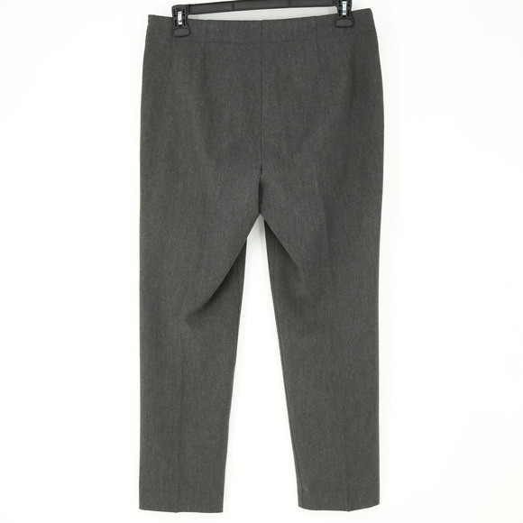 Talbots Dress Pants Petites 12P Gray Heritage Fit Straight Leg Side Zip Stretch - Picture 2 of 11